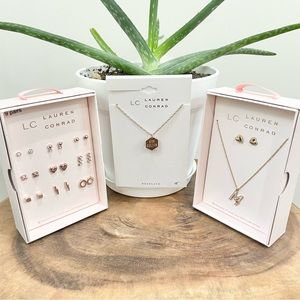 NWT LC Lauren, Conrad, M and Stay Golden necklaces earrings